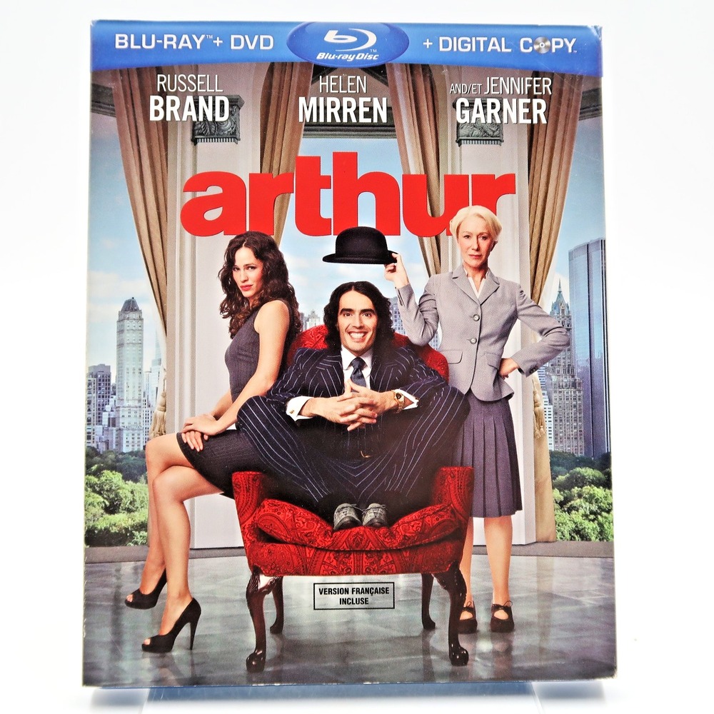 Arthur Blu-ray DVD 2011 Movie Russell Brand Helen Mirren PG Warner Home Video